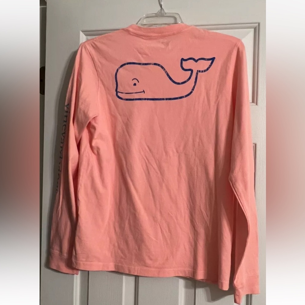 Vineyard Vines Girl's Pineapple Whale Fill Long Sleeve T-Shirt XL 18  Neon